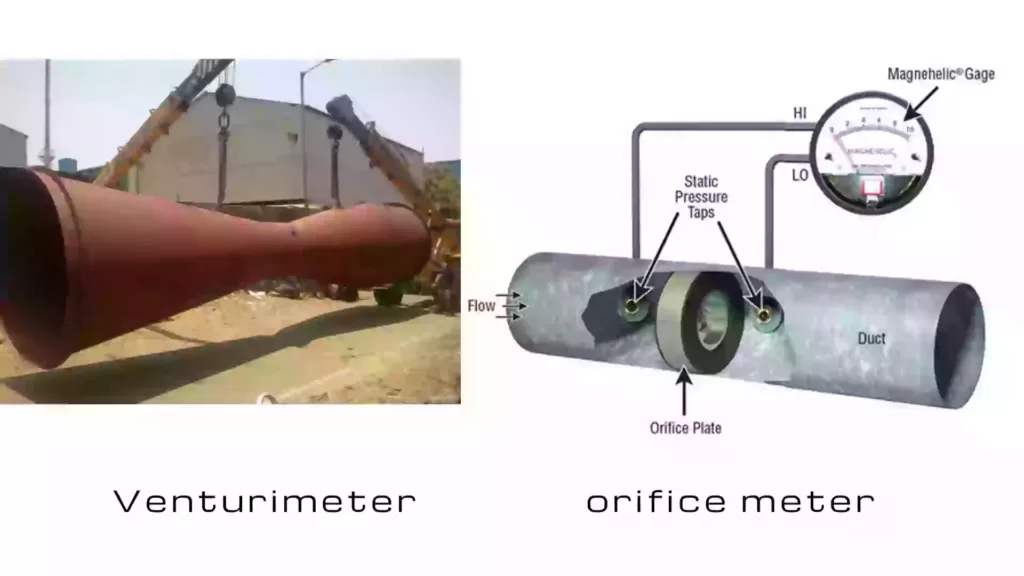 venturimeter and orifice meter