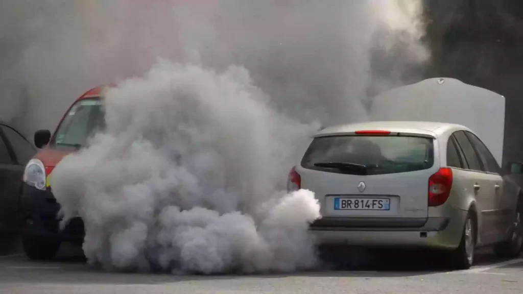 What chemical comes out of a car exhaust