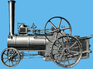 steam engine powered locomotive