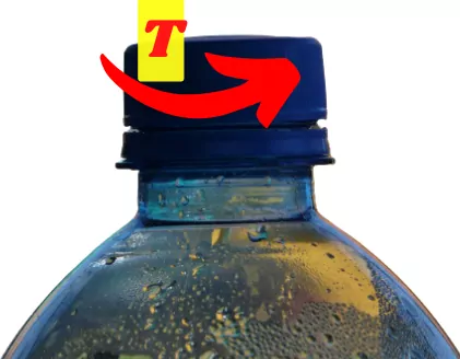 Torque to unscrew bottle cap