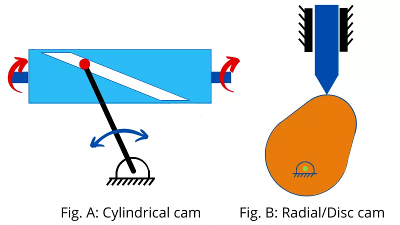 Cylindrical and radial cam