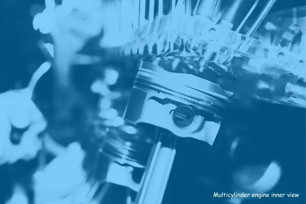 Multicylinder engine inner view