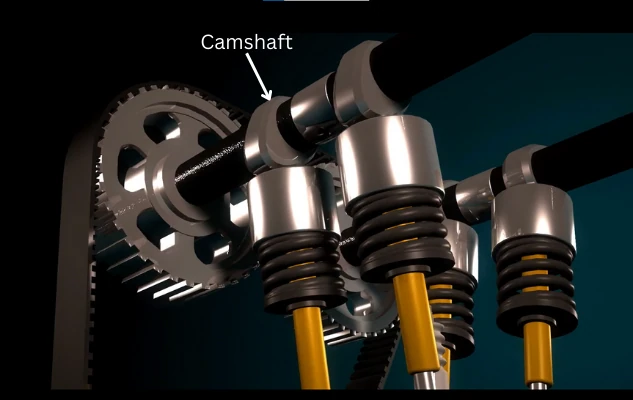DOHC camshaft of V engine