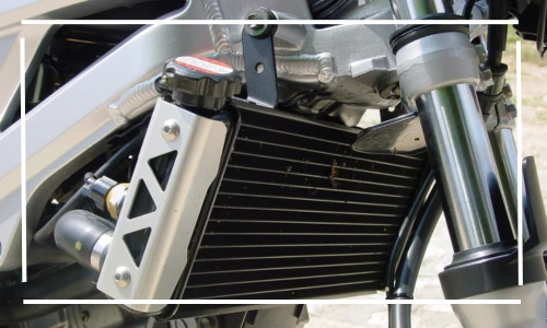 Engine cooling system in motorcycle